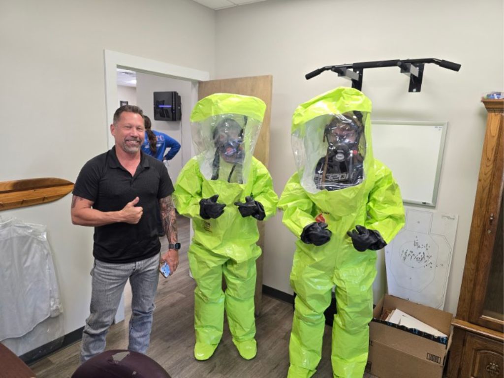 AOTC hazwaste RCRA students with instructor.