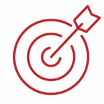 Icon of an arrow hitting a bullseye