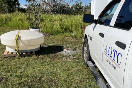 AOTC truck at groundwater remediation site