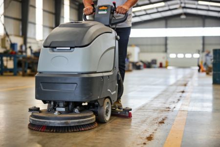 industrial facility cleaning equipment supporting workplace safety standards